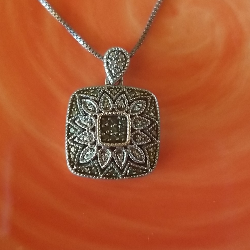 Sapphires & Diamond Pendant